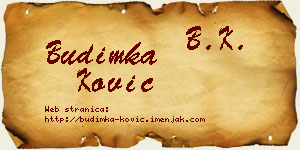 Budimka Ković vizit kartica